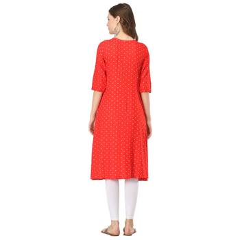 Red printed rayon kurtas-and-kurtis 2