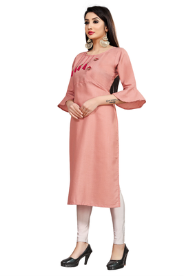 Peach brasso cotton poly ethnic-kurtis 3