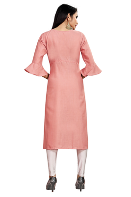 Peach brasso cotton poly ethnic-kurtis 5