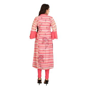 Pink printed cotton kurtas-and-kurtis 2