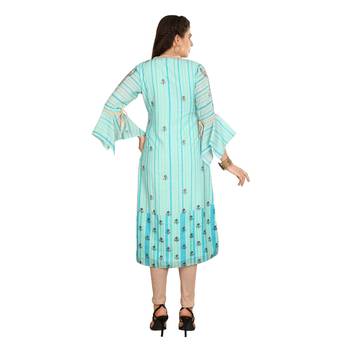 Blue printed cotton kurtas-and-kurtis 2