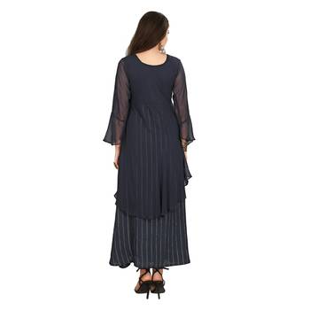 Blue embroidered georgette kurtas-and-kurtis 2