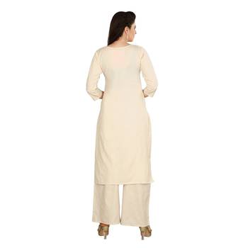 Cream embroidered cotton kurtas-and-kurtis 2
