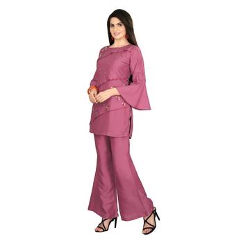 Wine embroidered silk kurtas-and-kurtis 3