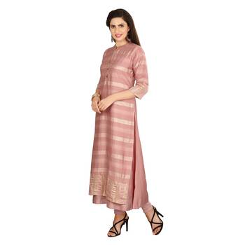 Pink embroidered silk kurtas-and-kurtis 3