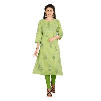 Pink printed cotton kurtas-and-kurtis 1