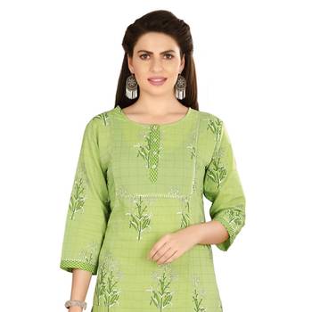 Pink printed cotton kurtas-and-kurtis 5