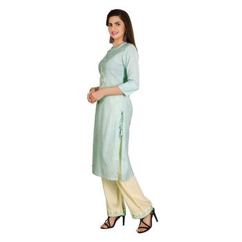 Blue embroidered cotton kurtas-and-kurtis 3