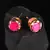 Red Gold Plated Stone Earrings