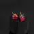 Red Gold Plated Stone Earrings