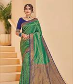 Dark Green Art Kanjiveram Silk Saree