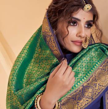 Dark Green Art Kanjiveram Silk Saree 2
