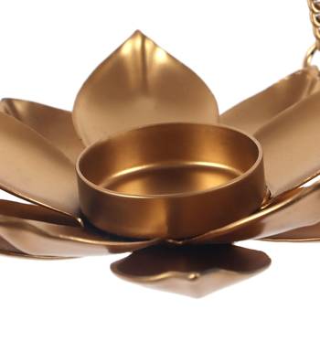 Set of 2 Triple Chain Flower Tealight Holder 3