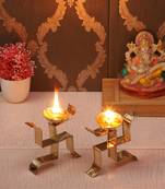 Set of 2 Satiya Standing Brass  Dia