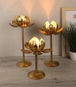 Set of 3  Detachable Lotus Tealight Holder