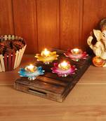 Set of 4 Brass Colored Dia