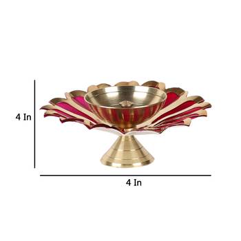 Set of 4 Double Brass Colored Dia 4