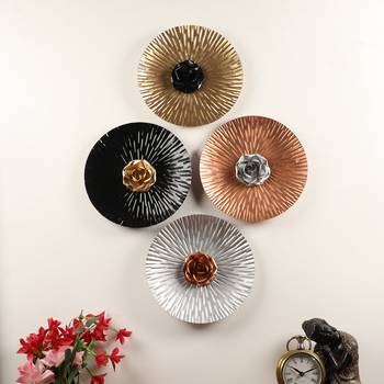 Set of 4 Wall dcor Flower 1