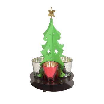 Christmas Tree Tealight Holder & Platter 2