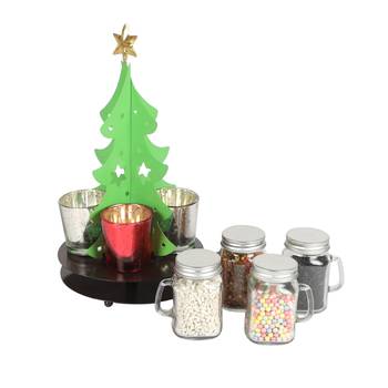 Christmas Tree Tealight Holder & Platter 3
