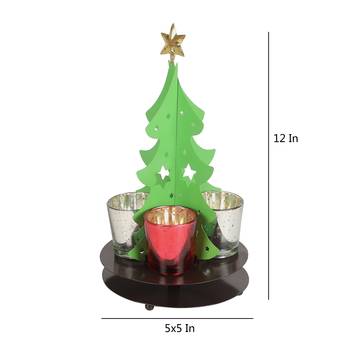 Christmas Tree Tealight Holder & Platter 4