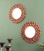 Set of 2 Rose Mirror Wall decor