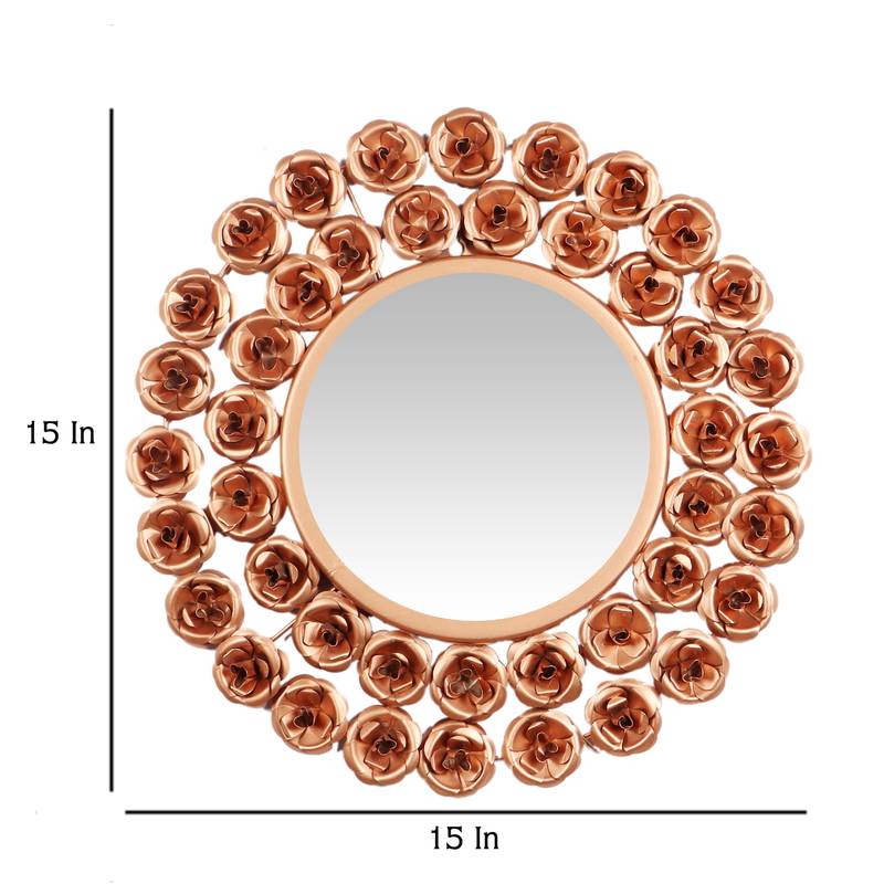 Set of 2 Rose Mirror Wall decor