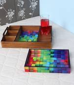 Set of 2 MDF Tray with Meena