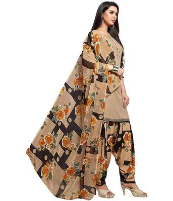 beige printed synthetic patiala salwar 3