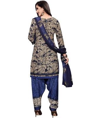 beige printed synthetic patiala salwar 4