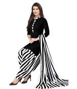 black printed synthetic patiala salwar