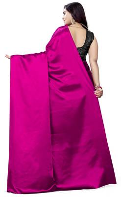 Pink  Satin Fancy Saree with Blouse 2