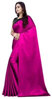 Pink  Satin Fancy Saree with Blouse 3