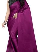 Purple  Satin Fancy Saree with Blouse
