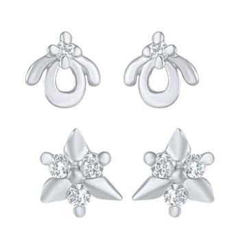 White crystal earrings 1