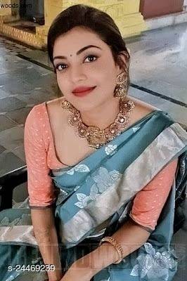 Light Blue Color  New Bollywood Banarasi Saree with Contrast Border 2