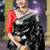 Black Color  New Bollywood Banarasi Saree with Contrast Border
