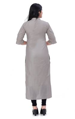 Grey embroidered cotton kurtas-and-kurtis 2