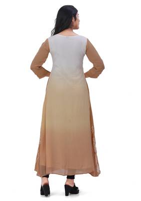 Brown embroidered silk kurtas-and-kurtis 2