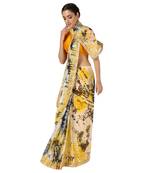Tye N Dye Saree Emellished Gota Pati Work With Golden Border Lace