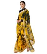 Tye N Dye Saree Emellished Gota Pati Work With Golden Border Lace