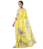 Tye N Dye Saree Emellished Gota Pati Work With Golden Border Lace