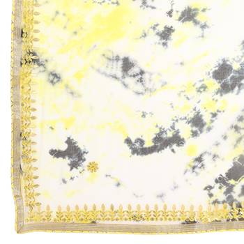 Tye N Dye Saree Emellished Gota Pati Work With Golden Border Lace 4