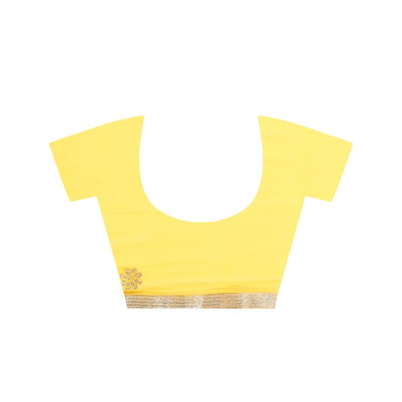 Tye N Dye Saree Emellished Gota Pati Work With Golden Border Lace