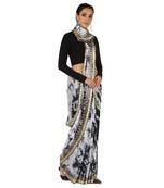 Tye N Dye Saree Emellished Gota Pati Work With Golden Border Lace