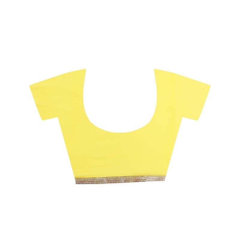 Tye N Dye Saree Emellished Gota Pati Work With Golden Border Lace