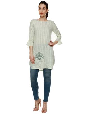 Green printed cotton kurtas-and-kurtis 1