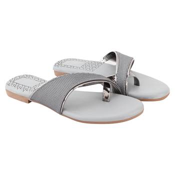 Do Bhai Grey Casual Slip-On Flats For Women 1