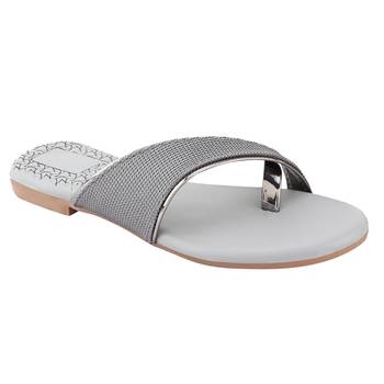 Do Bhai Grey Casual Slip-On Flats For Women 2