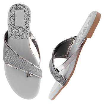 Do Bhai Grey Casual Slip-On Flats For Women 4